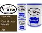 Preview: Hyundai, Dark Bronze Metallic, AD: 500ml Lackdose + 500ml Klarlack + 250ml Härter - Set, von ATW Autoteile West.